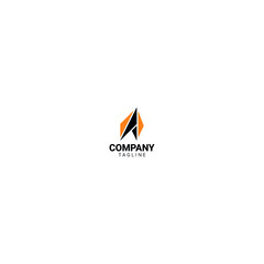 Abstract triangle logo has the meaning of navigation or transportation. suitable for industrial companies or businesses, architects, construction, technology, health, entertainment, agriculture, fashi