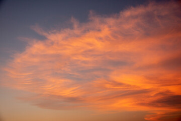 Fototapeta na wymiar Sunrise or Sunset and beautiful Red sky over the Sea