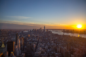 Obraz na płótnie Canvas View from the top of a skyscraper in New York City!