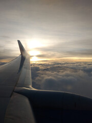 Views out an airplane window on the way to New York City. 