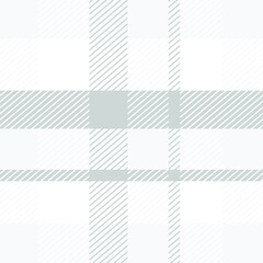 Tartan seamless pattern Plaid vector with pastel gray and white Designs for prints, wallpaper, textiles, tablecloths, checkered backgrounds.