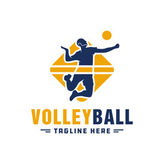 volleyball sports inspiration illustration logo