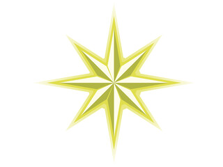 星の飾り　クリスマス素材のアイコン/ベクター画像