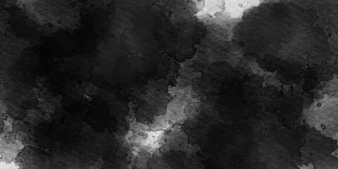 Abstract black and white watercolor background. Dark-black room, street. Smoke on a black background, the light in the smoke. Abstract black ink wash painting grunge texture.