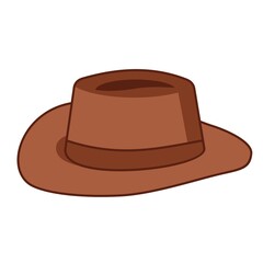 brown cowboy hat style vector design