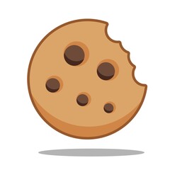 Fototapeta premium cute cookie bitten cartoon vector design