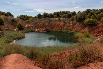 Fototapeta premium Otranto Puglia bauxite lake