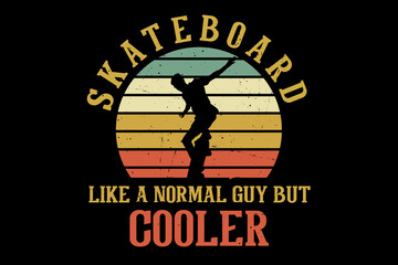 Skateboard guy silhouette design