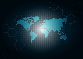 World map communication Global network connection Causing the world to create a large economy resulting in trading throughout the world. Trading via stock exchange Resulting in growth and investment.
