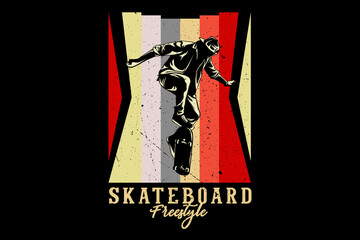 Skateboard freestyle silhouette design