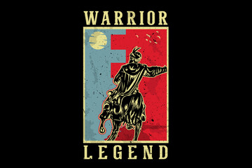 Warrior legend silhouette design