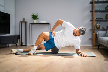 Foam Roller Healthy Leg Workout Sport Training - Powered by Adobe
