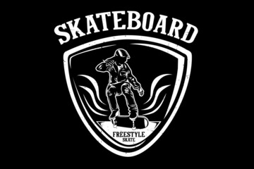 Skateboard skate freestyle silhouette design