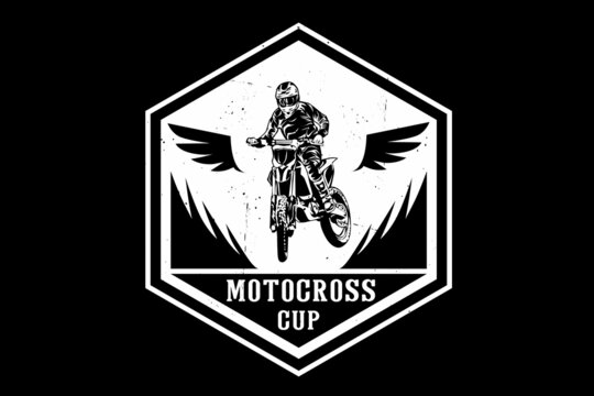 Motocross cup silhouette design