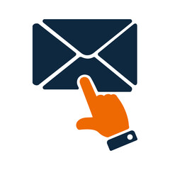 Email, subscription, letter, mail, click icon. Editable vector graphics.