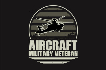 Aircraft military veteran silhouette design