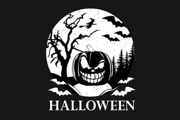Halloween pumpkin silhouette design