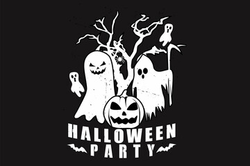 Halloween party silhouette design