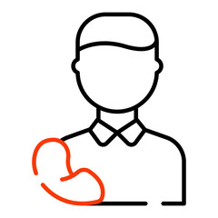 An icon design of fatherhood
