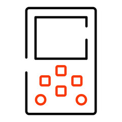 Icon of brick game, editable vector