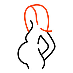 A unique design icon of pregnant lady