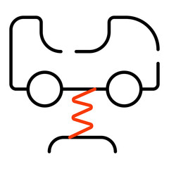 Modern design icon of baby car