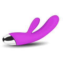 Vibrator rabbit. Sex toy vector illustration