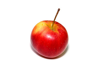 Close up red apple on white background.