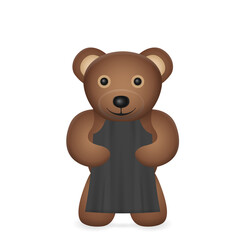 Teddy bear with kitchen apron