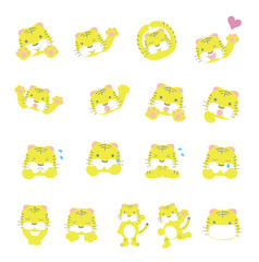 トラ　表情　年賀状