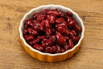 Canned red Kidney in the bowl