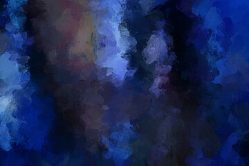 Abstract dark to light blue oil painting background with brush strokes. High resolution full frame digital oil painting on canvas. Painting done by me.