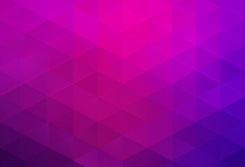 Abstract layered geometric background, purple and pink triangles. Full frame triangular shape background. Copy space.