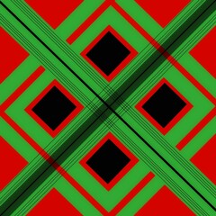 Square pattern, red, green, black, background and illustration