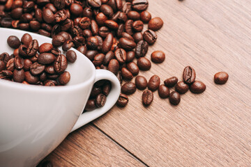 a cup of coffee brown mocha beans caffeine pattern