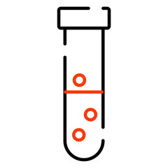 Trendy vector design of test tube 