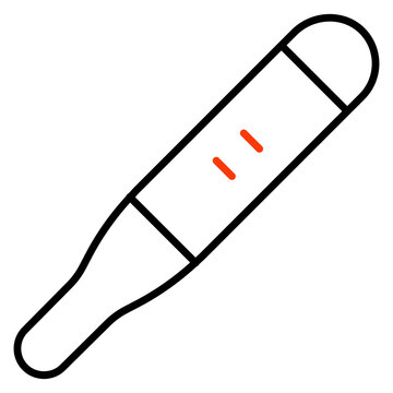 recommend clip art: A temperature gauge icon, outline design of thermometer