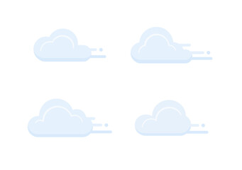 cloud vector isolated on white background ep164