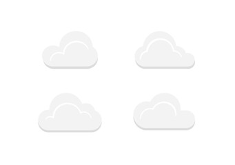 cloud vector isolated on white background ep163