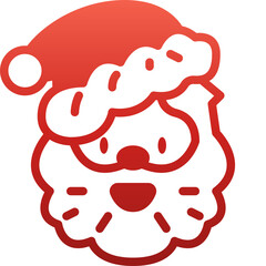santa claus gradient icon