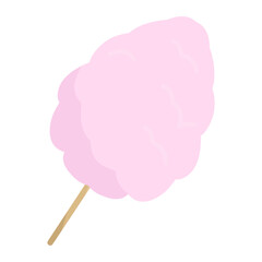 cotton candy for carnival color illustration