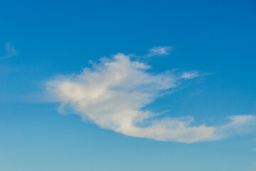 White cloud in the blue sky summer time