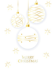 Christmas vector greeting card with Christmas balls