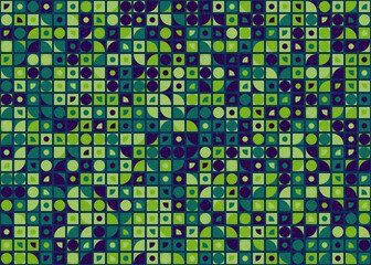 Fototapeta premium Abstract Geometric Pattern generative computational art illustration