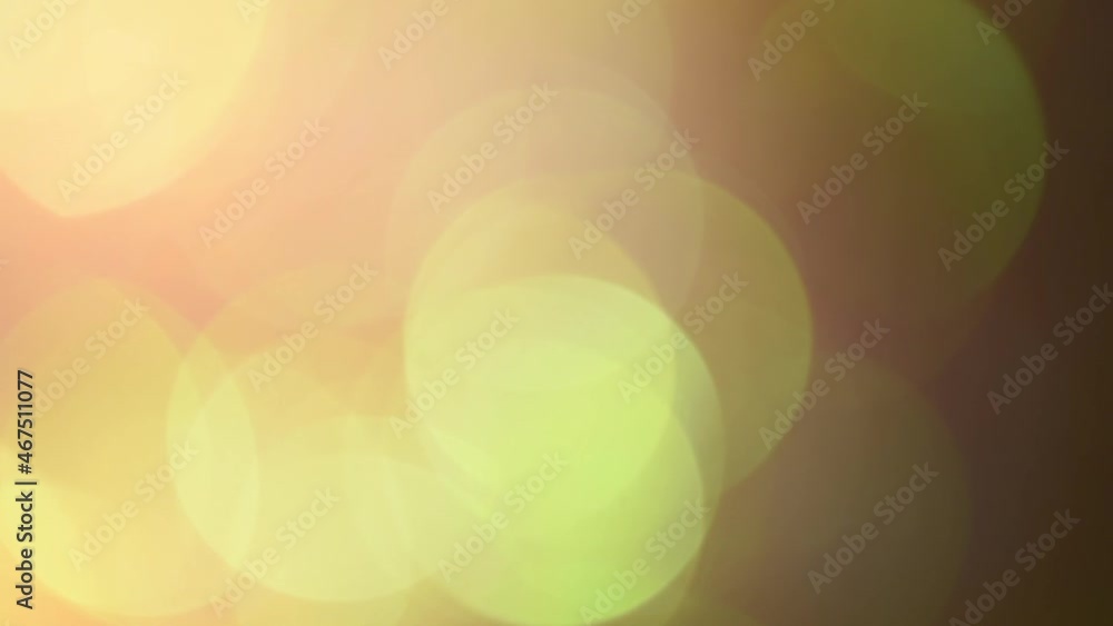 Sticker soft pink golden bokeh moves. large gold glitter round bokeh smooth motion with illuminated sparkle,