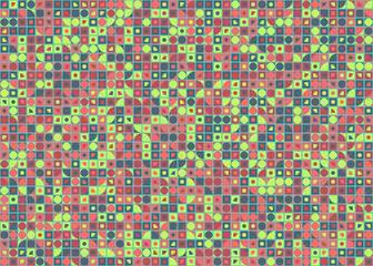 Fototapeta premium Abstract Geometric Pattern generative computational art illustration