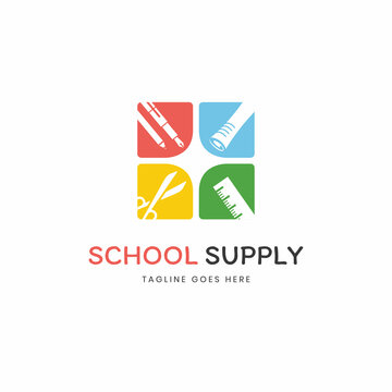 School Supplies Stationary Office Logo