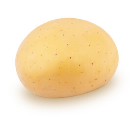 Fresh whole potato isolated on a white background.