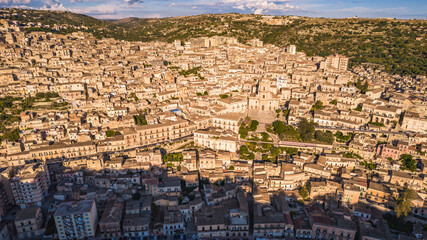 Wonderful View of Modica City Centre  from above, Ragusa, Sicili, Italy, Europe, World Heritage Site