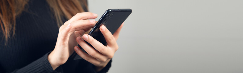 Hand Holding Mobile Cell Phone